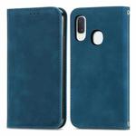 For Samsung Galaxy A10e Retro Skin Feel Business Magnetic Horizontal Flip Leather Case with Holder & Card Slots & Wallet & Photo Frame(Blue)