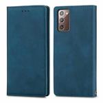 For Samsung Galaxy Note20 Retro Skin Feel Business Magnetic Horizontal Flip Leather Case with Holder & Card Slots & Wallet & Photo Frame(Blue)