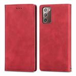 For Samsung Galaxy Note20 Retro Skin Feel Business Magnetic Horizontal Flip Leather Case with Holder & Card Slots & Wallet & Photo Frame(Red)