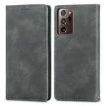 For Samsung Galaxy Note20 Ultra Retro Skin Feel Business Magnetic Horizontal Flip Leather Case with Holder & Card Slots & Wallet & Photo Frame(Grey)