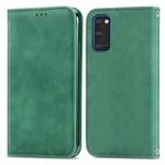 For Samsung Galaxy S20 Retro Skin Feel Business Magnetic Horizontal Flip Leather Case with Holder & Card Slots & Wallet & Photo Frame(Green)