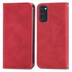 For Samsung Galaxy S20 Retro Skin Feel Business Magnetic Horizontal Flip Leather Case with Holder & Card Slots & Wallet & Photo Frame(Red)