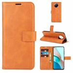 Retro Calf Pattern Buckle Horizontal Flip Leather Case with Holder & Card Slots & Wallet For Xiaomi Redmi Note 9 5G(Yellow)