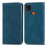 For Xiaomi Redmi 9A Retro Skin Feel Business Magnetic Horizontal Flip Leather Case With Holder & Card Slots & Wallet & Photo Frame(Blue)