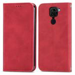 For Xiaomi Redmi 10X 4G / Redmi Note 9 Retro Skin Feel Business Magnetic Horizontal Flip Leather Case with Holder & Card Slots & Wallet & Photo Frame(Red)