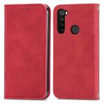 For Xiaomi Redmi Note 8 Retro Skin Feel Business Magnetic Horizontal Flip Leather Case With Holder & Card Slots & Wallet & Photo Frame(Red)