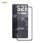 For Samsung Galaxy S21 5G 1pc ENKAY Hat-Prince Full Glue 0.26mm 9H 2.5D Tempered Glass Full Coverage Film Support Fingerprint Unlock