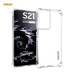 For Samsung Galaxy S21 Ultra 5G Hat-Prince ENKAY Clear TPU Shockproof Case Soft Anti-slip Cover