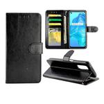 For OPPO Realme V5 5G/Realme 7 5G Crazy Horse Texture Leather Horizontal Flip Protective Case with Holder & Card Slots & Wallet & Photo Frame(Black)
