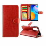 For Huawei P Smart(2021)/Y7a Crazy Horse Texture Leather Horizontal Flip Protective Case with Holder & Card Slots & Wallet & Photo Frame(Brown)