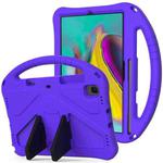 For Galaxy Tab S5e T720/T725 EVA Flat Anti Falling Protective Case Shell with Holder(Purple)
