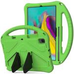 For Galaxy Tab S5e T720/T725 EVA Flat Anti Falling Protective Case Shell with Holder(Green)