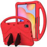 For Galaxy Tab S6 Lite P610/P615 EVA Flat Anti Falling Protective Case Shell with Holder(Red)