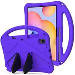 For Galaxy Tab S6 Lite P610/P615 EVA Flat Anti Falling Protective Case Shell with Holder(Purple)