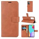 For Samsung Galaxy A52 5G / 4G Retro Calf Pattern Buckle Horizontal Flip Leather Case with Holder & Card Slots & Wallet (Light Brown)