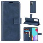 For Samsung Galaxy A52 5G / 4G Retro Calf Pattern Buckle Horizontal Flip Leather Case with Holder & Card Slots & Wallet (Blue)
