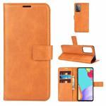For Samsung Galaxy A52 5G / 4G Retro Calf Pattern Buckle Horizontal Flip Leather Case with Holder & Card Slots & Wallet (Yellow)
