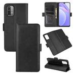 For Xiaomi Redmi Note 9 4G Dual-side Magnetic Buckle Horizontal Flip Leather Case with Holder & Card Slots & Wallet(Black)