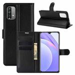 For Xiaomi Redmi Note 9 4G Litchi Texture Horizontal Flip Protective Case with Holder & Card Slots & Wallet(Black)