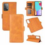 For Samsung Galaxy A52 5G / 4G  Dual-side Magnetic Buckle Horizontal Flip Leather Case with Holder & Card Slots & Wallet(Yellow)