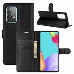 For Samsung Galaxy A52 5G / 4G Litchi Texture Horizontal Flip Protective Case with Holder & Card Slots & Wallet(Black)