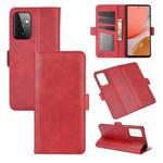 For Samsung Galaxy A72 5G / 4G Dual-side Magnetic Buckle Horizontal Flip Leather Case with Holder & Card Slots & Wallet(Red)