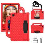 For Galaxy Tab A7 10.4(2020) T500/T505 Diamond Series EVA  Anti-Fall Shockproof Sleeve Protective Shell Case with Holder & Strap(Red)