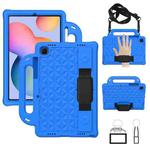 For Galaxy Tab S6 Lite P610/P615 Diamond Series EVA  Anti-Fall Shockproof Sleeve Protective Shell Case with Holder & Strap(Blue)