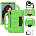 For Galaxy Tab S8 / Galaxy Tab S7 T870/T875 Diamond Series EVA  Anti-Fall Shockproof Sleeve Protective Shell Case with Holder & Strap(Green)