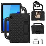 For Huawei  MediaPad T5 10.1 Diamond Series EVA  Anti-Fall Shockproof Sleeve Protective Shell Case with Holder & Strap(Black)