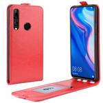 Crazy Horse Vertical Flip Leather Protective Case for Huawei Y9 Prime 2019(red)
