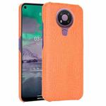 For Nokia 3.4 Shockproof Crocodile Texture PC + PU Case(Orange)