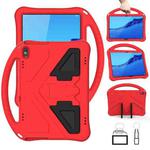 For Huawei MediaPad T5 10.1 EVA Flat Anti Falling Protective Case Shell with Holder(Red)