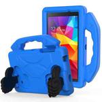 For Galaxy Tab 4 7.0 T230 / T231 EVA Material Children Flat Anti Falling Cover Protective Shell With Thumb Bracket(Blue)