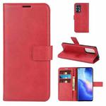 For OPPO Reno5 Pro 5G Retro Calf Pattern Buckle Horizontal Flip Leather Case with Holder & Card Slots & Wallet (Red)