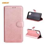 For Samsung Galaxy A12 5G ENKAY Hat-Prince Horizontal Flip PU Leather Case with Holder & Card Slots & Wallet(Pink)