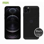 For iPhone 12 Pro Max MOFi Honeycomb Texture Breathable PC Shockproof Protective Back Cover Case(Black)