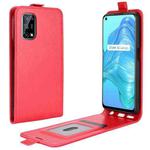 For OPPO Realme V5/K7X/Realme Q2/Realme 7 5G R64 Texture Single Vertical Flip Leather Protective Case with Card Slots & Photo Frame(Red)