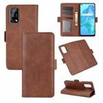 For OPPO Realme V5 / K7X / Realme Q2 / Realme 7 5G Dual-side Magnetic Buckle Horizontal Flip Leather Case with Holder & Card Slots & Wallet(Brown)