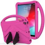 For iPad Air/Air2/9.7(2018)&(2017) EVA Flat Anti Falling Protective Case Shell with Holder(RoseRed)