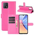 For vivo iQOO U3/vivo Y52S Litchi Texture Horizontal Flip Protective Case with Holder & Card Slots & Wallet(Rose red)