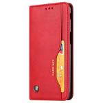 Knead Skin Texture Horizontal Flip Leather Case for Galaxy J6+, with Photo Frame & Holder & Card Slots & Wallet(Red)