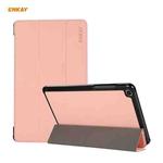For Samsung Galaxy Tab A 8.0 T290 / T295 ENKAY 3-folding Skin Texture Horizontal Flip PU Leather + PC Case with Holder(Pink)