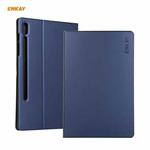 For Samsung Galaxy Tab S8 / Galaxy Tab S7 11.0 T870 / T875 ENKAY Horizontal Flip PU Leather + TPU Smart Case with Holder & Sleep / Wake-up Function(Dark Blue)