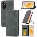For Huawei Nova 8 5G Retro Skin Feel Business Magnetic Horizontal Flip Leather Case With Holder & Card Slots & Wallet & Photo Frame(Gray)