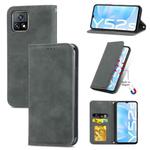 For vivo Y52S Retro Skin Feel Business Magnetic Horizontal Flip Leather Case With Holder & Card Slots & Wallet & Photo Frame(Gray)