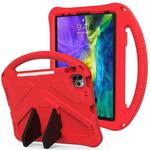For iPad Pro 11（2020&2018) EVA Flat Anti Falling Protective Tablet Case Shell with Holder(Red)