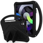For iPad Air 2022 / 2020 10.9 EVA Flat Anti Falling Protective Case Shell with Holder(Black)