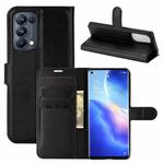 For OPPO Reno5 Pro 5G Litchi Texture Horizontal Flip Protective Case with Holder & Card Slots & Wallet(Black)