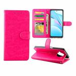 For Xiaomi Mi 10T Lite Crazy Horse Texture Leather Horizontal Flip Protective Case with Holder & Card Slots & Wallet & Photo Frame(Rose Red)